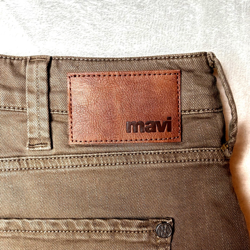 Mavi Mens Taupe Brown Denim Chino Jean Shorts Size 40 X 11 Joe Casual Stretch‎